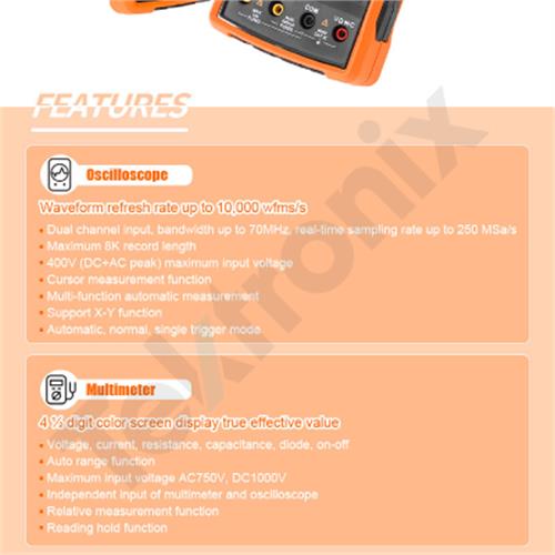 اسیلوسکوپ دستی ویکتور مدل VICTOR 240