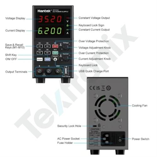 منبع تغذیه هانتک مدل Hantek HDP-135V6A